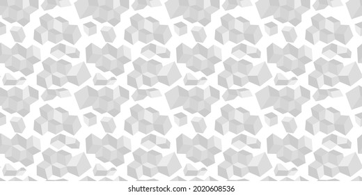 3D geometric background. Seamless pattern. Vector.