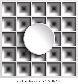 3d geometric background with shadows, paper look graphic. Place for text.
