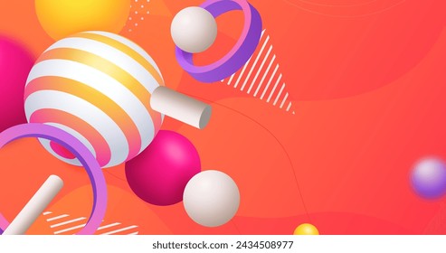 3d formas geométricas de caramelo páginas de aterrizaje diseño vectorial en eps 10