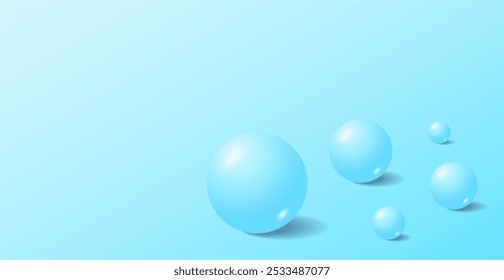 Forma De Círculo Geométrico 3D Sobre Fondo Azul. Anuncio Abstractas de Negocios. Fondo de pantalla de Tecnología. Ilustración vectorial. Futurista. Mínimo. Marco