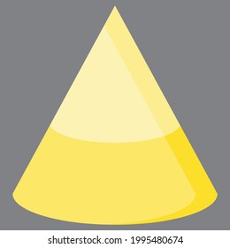 3D geometric Colorful Cone shape Icon. Vector Illustration