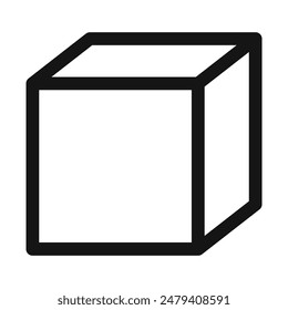 3D Geometric Cube Icon Perfect for Design and Modeling