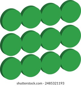 3d Geometric Element With Flat Design. Isolated on White Background.