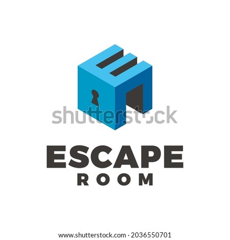 3D Geometric Escape Room Logo