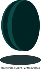 3D geometric figure using two colors without background