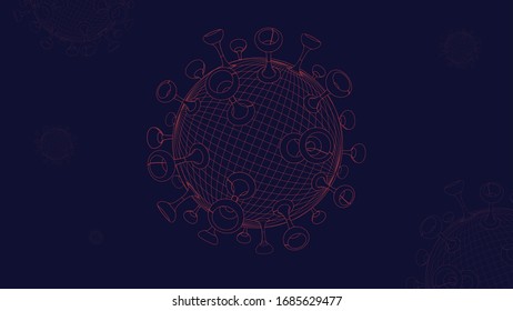 3D Geometric Model of Deadly Corona Virus Pandemic, Quarantine and global recession Coronavirus outbreak effects on world economic