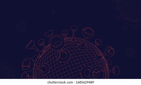 3D Geometric Model of Deadly Corona Virus Pandemic, Quarantine and global recession Coronavirus outbreak effects on world economic