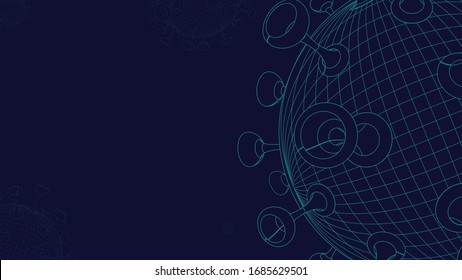 3D Geometric Model of Deadly Corona Virus Pandemic, Quarantine and global recession Coronavirus outbreak effects on world economic