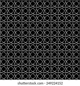  3d geometric monochrome seamless pattern with circles. Vector background
