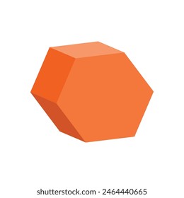 3D geometric on a white background. Vector Graphics