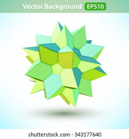 3D geometric primitive volume figure on a light background