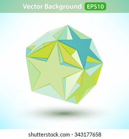 3d geometric primitive volume figure on a light background