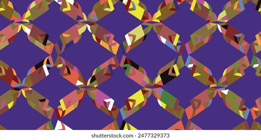 3d geometric seamless pattern art design. Abstract creative geometric composition. 