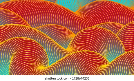 3D geometric shape. Abstract fluid background. Vector illustration. Dynamic twisted line. Giant abstract figures in the form of a pipe. Abstract texture for posters, presentations, flyers, invitations