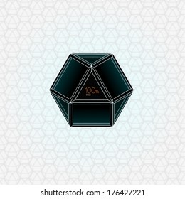 3d geometric shape infographics concept
