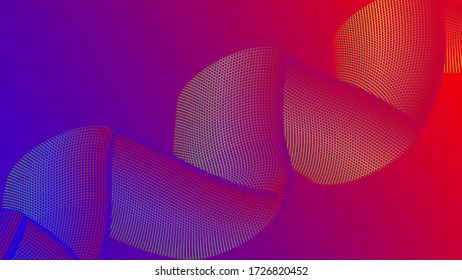 Tubo de forma geométrica 3D. Resumen del fondo del líquido. Ilustración vectorial. Línea dinámica retorcida. Textura abstracta para afiches, presentaciones, volantes, invitaciones, banners