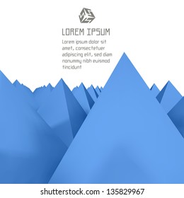 3d geometric shapes. Abstract vector background.