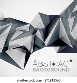 3 d formas geométricas en el aire. Fondo abstracto vectorial. Diseño de presentación futurista de negocios o interfaz web o portada de aplicación. Composición universal