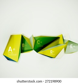 3d geometric shapes in the air. Vector abstract background. Business futuristic presentation layout or web interface or app cover. Universal composition