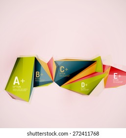 3d geometric shapes in the air. Vector abstract background. Business futuristic presentation layout or web interface or app cover. Universal composition