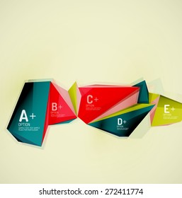 3d geometric shapes in the air. Vector abstract background. Business futuristic presentation layout or web interface or app cover. Universal composition