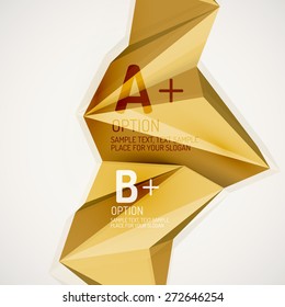 3 d formas geométricas en el aire. Fondo abstracto vectorial. Diseño de presentación futurista de negocios o interfaz web o portada de aplicación. Composición universal