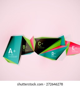 3d geometric shapes in the air. Vector abstract background. Business futuristic presentation layout or web interface or app cover. Universal composition