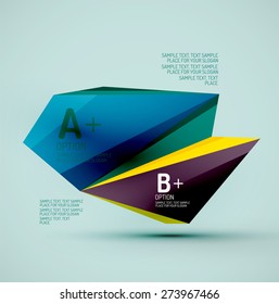 3 d formas geométricas en el aire. Fondo abstracto vectorial. Diseño de presentación futurista de negocios o interfaz web o portada de aplicación. Composición universal