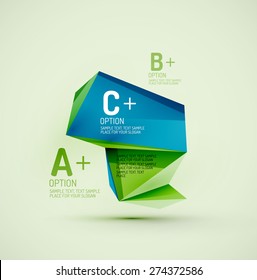 3D geometrische Formen in der Luft. Abstrakter Vektorhintergrund. Business Futuristic Präsentation Layout oder Web Interface oder App Cover. Universalzusammensetzung