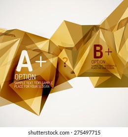 3d geometric shapes in the air. Vector abstract background. Business futuristic presentation layout or web interface or app cover. Universal composition