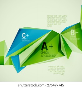 3d geometric shapes in the air. Vector abstract background. Business futuristic presentation layout or web interface or app cover. Universal composition