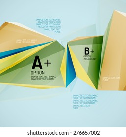 3d geometric shapes in the air. Vector abstract background. Business futuristic presentation layout or web interface or app cover. Universal composition