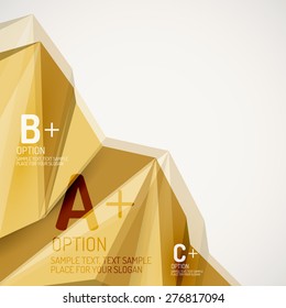 3 d formas geométricas en el aire. Fondo abstracto vectorial. Diseño de presentación futurista de negocios o interfaz web o portada de aplicación. Composición universal