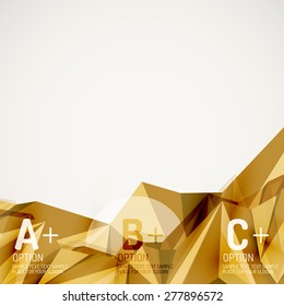 3 d formas geométricas en el aire. Fondo abstracto vectorial. Diseño de presentación futurista de negocios o interfaz web o portada de aplicación. Composición universal