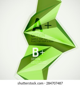3d geometric shapes in the air. Vector abstract background. Business futuristic presentation layout or web interface or app cover. Universal composition