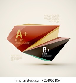 3D geometrische Formen in der Luft. Abstrakter Vektorhintergrund. Business Futuristic Präsentation Layout oder Web Interface oder App Cover. Universalzusammensetzung
