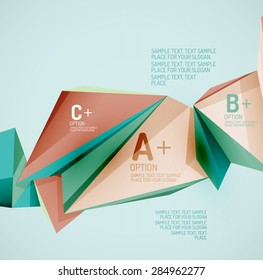 3D geometrische Formen in der Luft. Abstrakter Vektorhintergrund. Business Futuristic Präsentation Layout oder Web Interface oder App Cover. Universalzusammensetzung