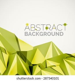 3d geometric shapes in the air. Vector abstract background. Business futuristic presentation layout or web interface or app cover. Universal composition