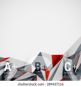 3 d formas geométricas en el aire. Fondo abstracto vectorial. Diseño de presentación futurista de negocios o interfaz web o portada de aplicación. Composición universal
