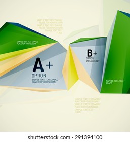 3 d formas geométricas en el aire. Fondo abstracto vectorial. Diseño de presentación futurista de negocios o interfaz web o portada de aplicación. Composición universal