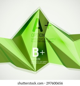 3d geometric shapes in the air. Vector abstract background. Business futuristic presentation layout or web interface or app cover. Universal composition