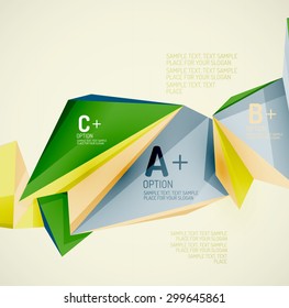 3d geometric shapes in the air. Vector abstract background. Business futuristic presentation layout or web interface or app cover. Universal composition