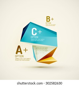 3D geometrische Formen in der Luft. Abstrakter Vektorhintergrund. Business Futuristic Präsentation Layout oder Web Interface oder App Cover. Universalzusammensetzung