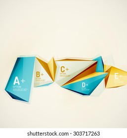 3 d formas geométricas en el aire. Fondo abstracto vectorial. Diseño de presentación futurista de negocios o interfaz web o portada de aplicación. Composición universal
