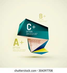 3d geometric shapes in the air. Vector abstract background. Business futuristic presentation layout or web interface or app cover. Universal composition