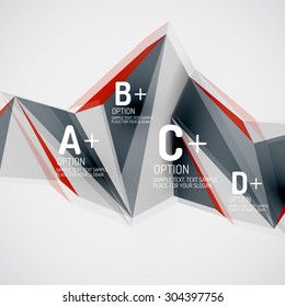 3D geometrische Formen in der Luft. Abstrakter Vektorhintergrund. Business Futuristic Präsentation Layout oder Web Interface oder App Cover. Universalzusammensetzung