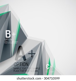 3 d formas geométricas en el aire. Fondo abstracto vectorial. Diseño de presentación futurista de negocios o interfaz web o portada de aplicación. Composición universal
