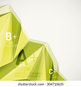 3d geometric shapes in the air. Vector abstract background. Business futuristic presentation layout or web interface or app cover. Universal composition