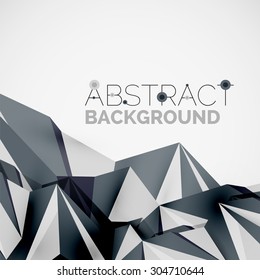 3D geometrische Formen in der Luft. Abstrakter Vektorhintergrund. Business Futuristic Präsentation Layout oder Web Interface oder App Cover. Universalzusammensetzung