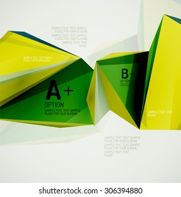 3d geometric shapes in the air. Vector abstract background. Business futuristic presentation layout or web interface or app cover. Universal composition